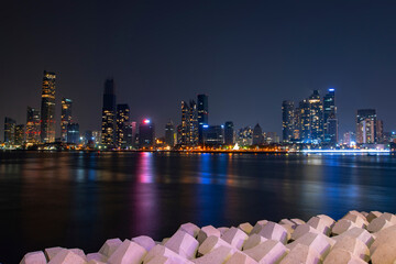 Night view of Qingdao City