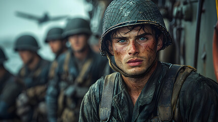 Obraz premium portrait of a ww2 soldier