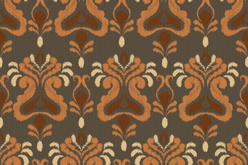 Seamless paisley embroidered floral motif pattern in vector, for design, fabric, wrapping, digital motif, background, wallpaper, print, clothing, etc.	