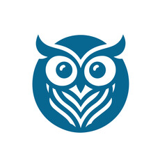 modern minimal owl illustration logo