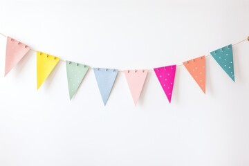 Fototapeta premium Shape white background clothesline celebration.