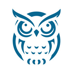 modern minimal owl illustration logo