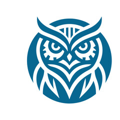 modern minimal owl illustration logo