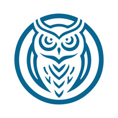 modern minimal owl illustration logo