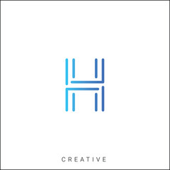 H Creative Latter Logo Design. By Custom Branding Logo. Creative Logo Design. Logo Template. Vector illustration. Modern Design. Monogram Design