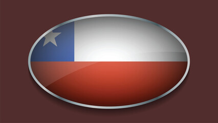 Eclipse Shape of CHILE Flag with Original color