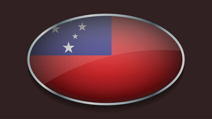 Eclipse Shape of SAMOA Flag with Original color