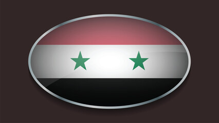 Eclipse Shape of SYRIA Flag with Original color