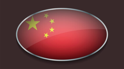 Eclipse Shape of CHINA Flag with Original color
