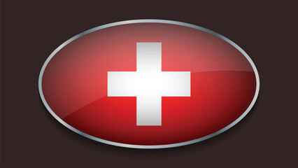 Obraz premium Eclipse Shape of SWITZERLAND Flag with Original color