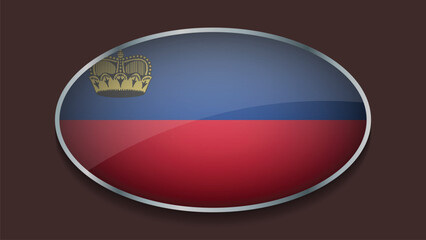 Fototapeta premium Eclipse Shape of LIECHTENSTEIN Flag with Original color