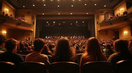 Audience in a Theater During