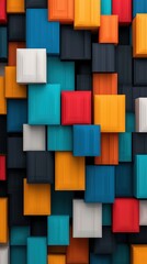 Blocky shades with abstract pixel art background