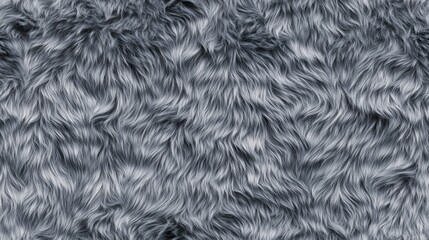 This seamless pattern showcases a luxurious long wavy gray fur texture, perfect for product display with an elegant, photorealistic look SEAMLESS PATTERN