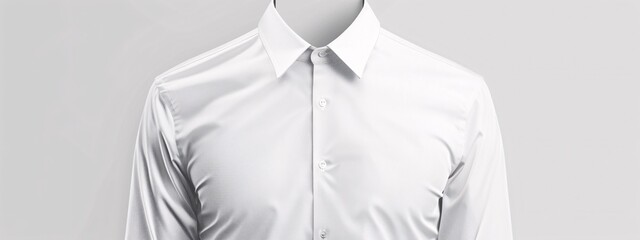 White collared shirt design template