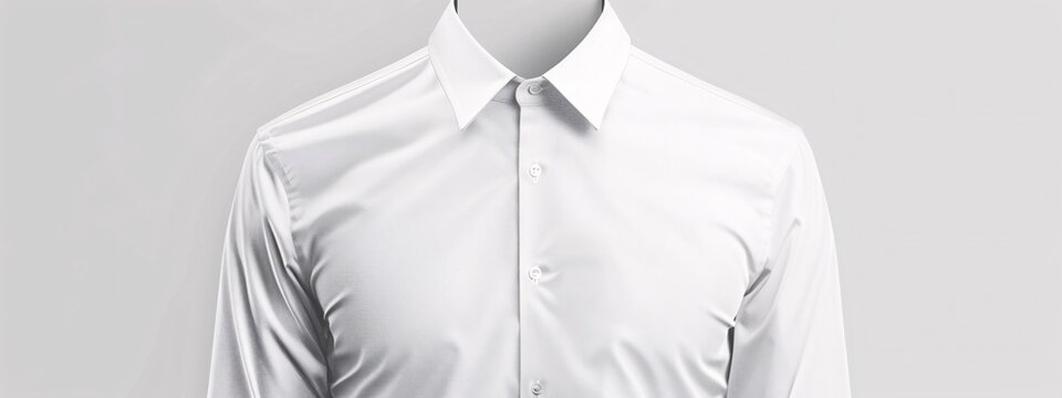 White collared shirt design template