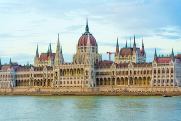 Fototapeta premium Hungarian Parliament Building Reflected in Water