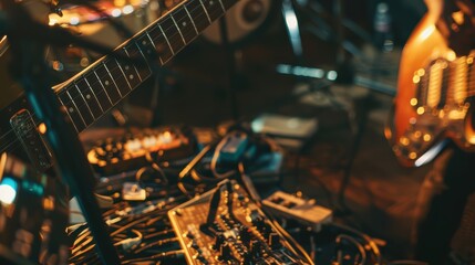 Guitar Pedals on Stage