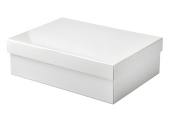 Naklejka premium White shoe box isolated on transparent background