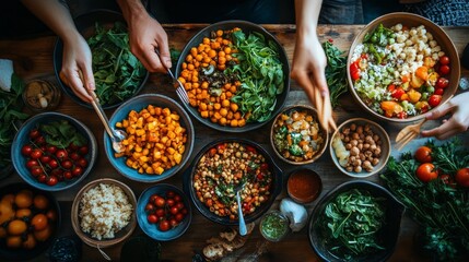 Overhead View of a Table Laid