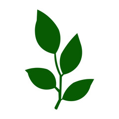 green two leaf typography vector