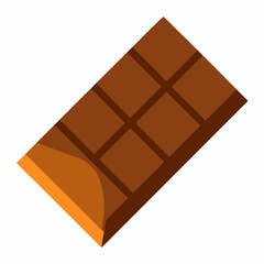 chocolate bar on white background
