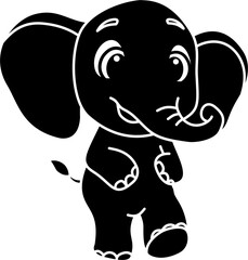 Elephant cartoon vector illustration