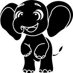 Elephant cartoon vector illustration