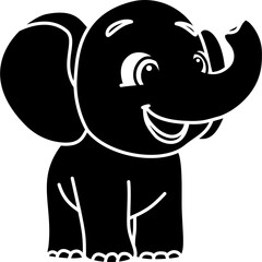 Elephant cartoon vector illustration