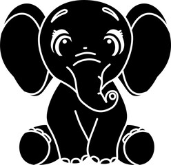 Elephant cartoon vector illustration