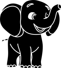 Elephant cartoon vector illustration