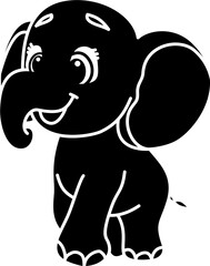 Elephant cartoon vector illustration