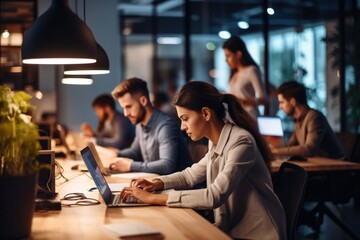 Computer working sitting laptop.