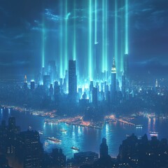 Futuristic Cityscape with