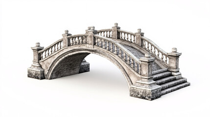 Stone Arch Bridge with Balustrade