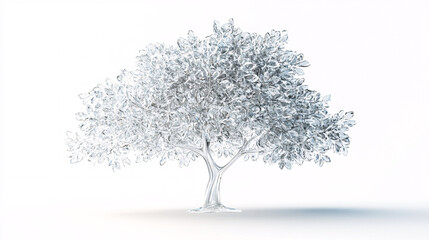 Obraz premium Crystal Tree on White Background