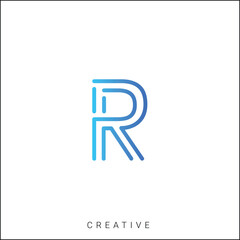 R Creative Latter Logo Design. By Custom Branding Logo. Creative Logo Design. Logo Template. Vector illustration. Modern Design. Monogram Design