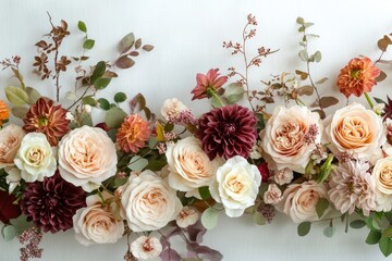 Blush and Burgundy Floral Arrangement