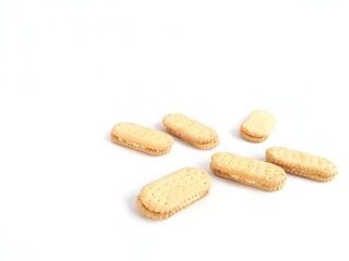 snack cookies on a white background