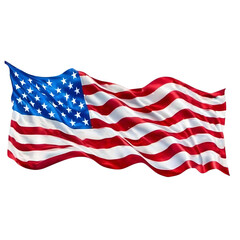 Obraz premium american flag waving in wind