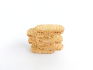 snack cookies on a white background