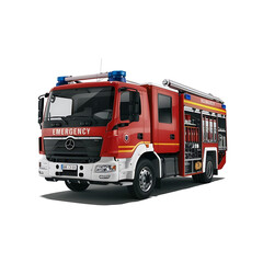 fire truck isolated on white