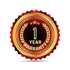 1 year warranty badge for packaging sticker warranty sticker badge