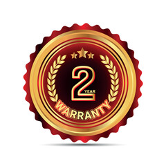 2 year warranty badge for packaging sticker warranty sticker badge