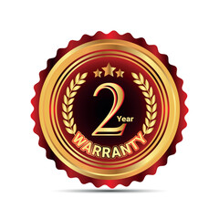 Fototapeta premium 2 year warranty badge for packaging sticker warranty sticker badge