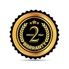 2 year warranty badge for packaging sticker warranty sticker badge