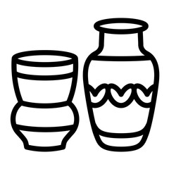 Ceramics vector icon style
