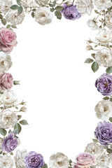 Editable Template Vintage Flower Frame Design