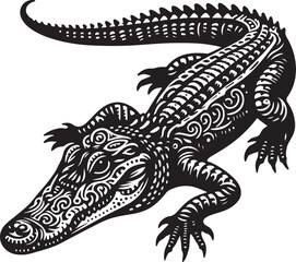 Obraz premium alligator vector design clipart flat style artwork