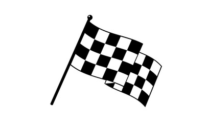 Fototapeta premium Racing flag. Checkered flag or Start and finish flag. Vector illustration
